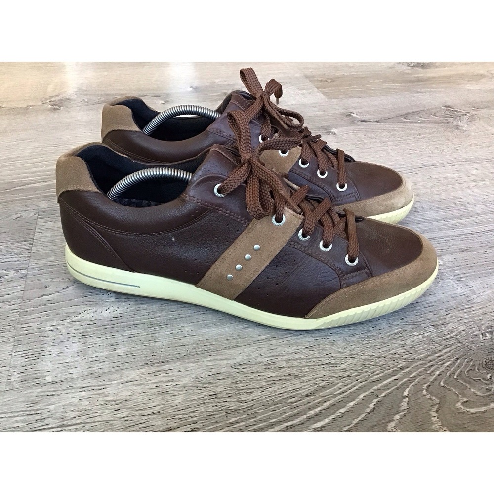 Ecco Street Premier Brown Leather Spikeless Hybrid Golf Shoes Mens Size 12 EU 45